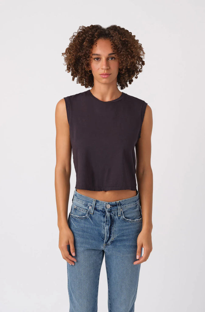 Sleeveless Babe Tee in Vintage Black