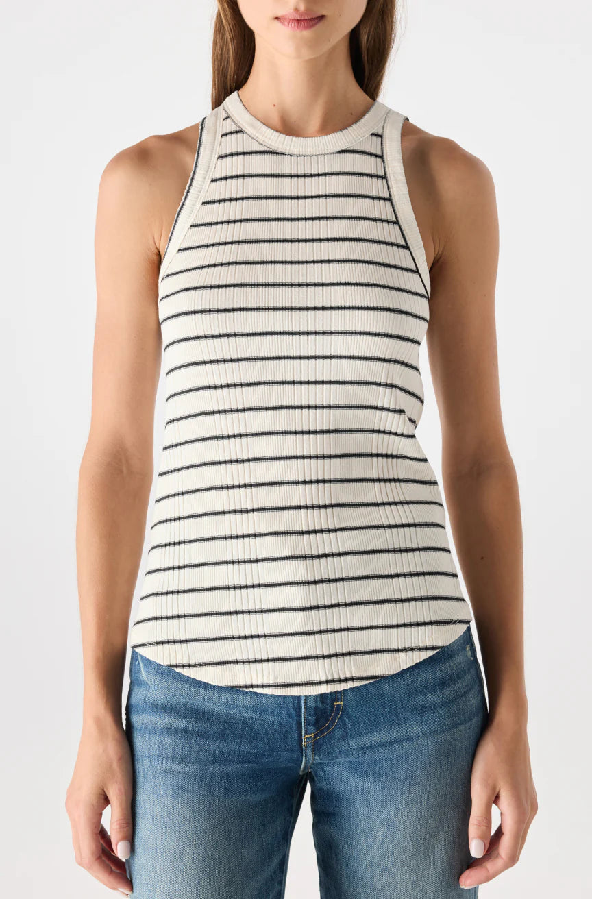 Vera Tank in Natural/Black
