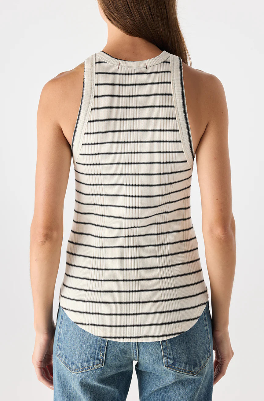 Vera Tank in Natural/Black