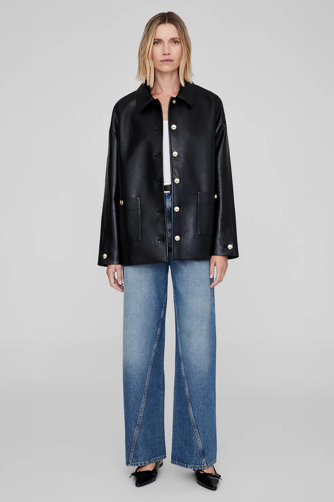 Luca Jacket in Black Recycled Leather