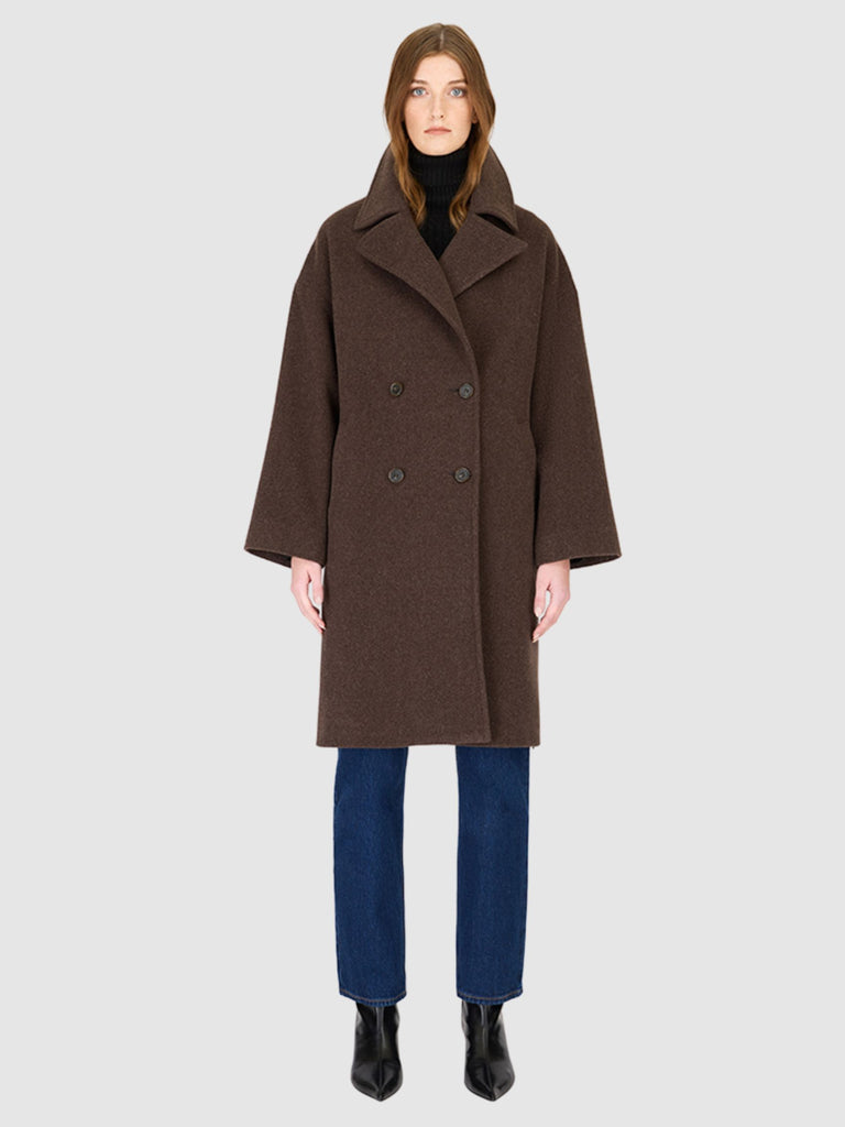 Aaliyah Coat in Brown Melange