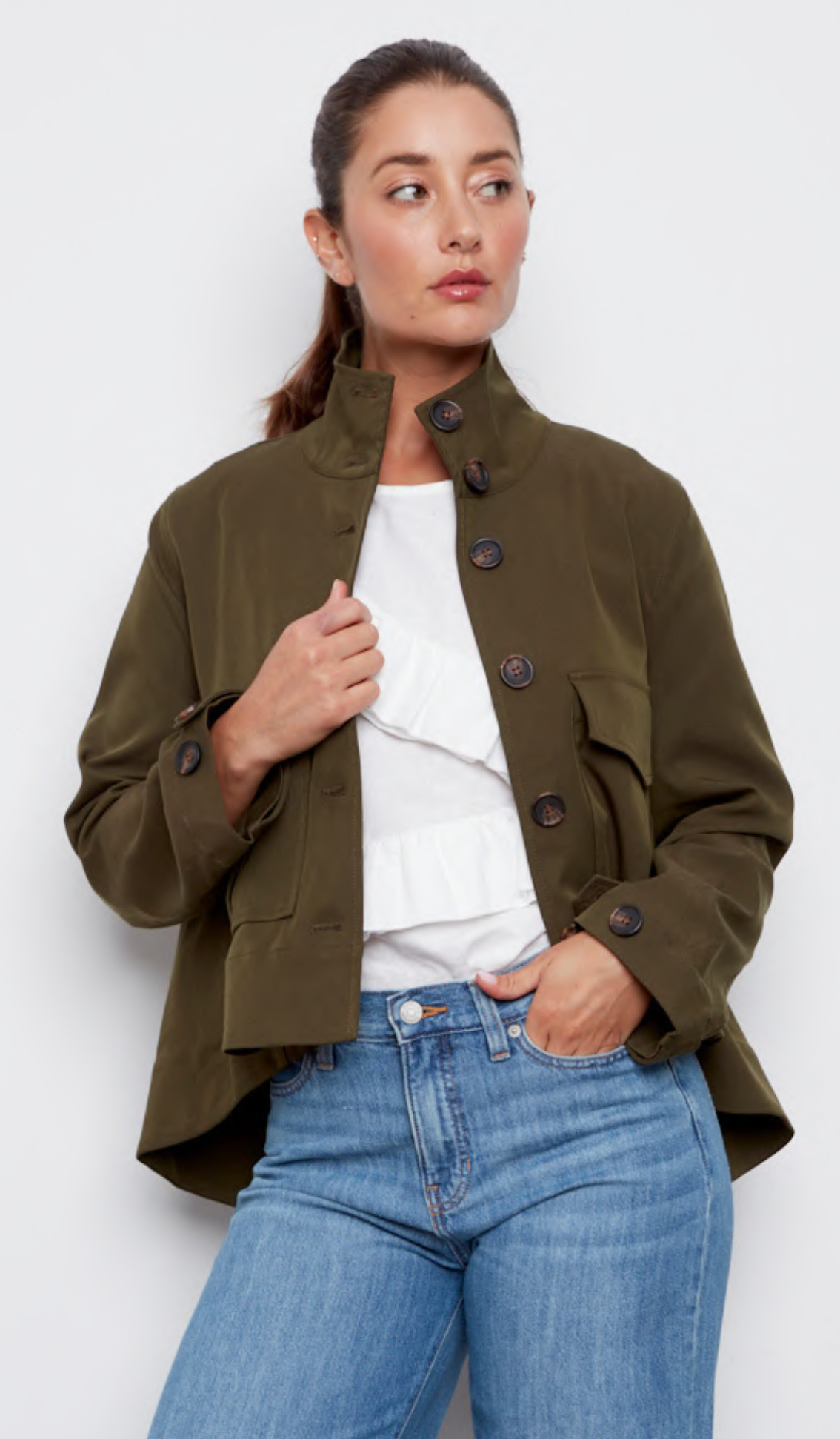 Celine Jacket in Dark Olive