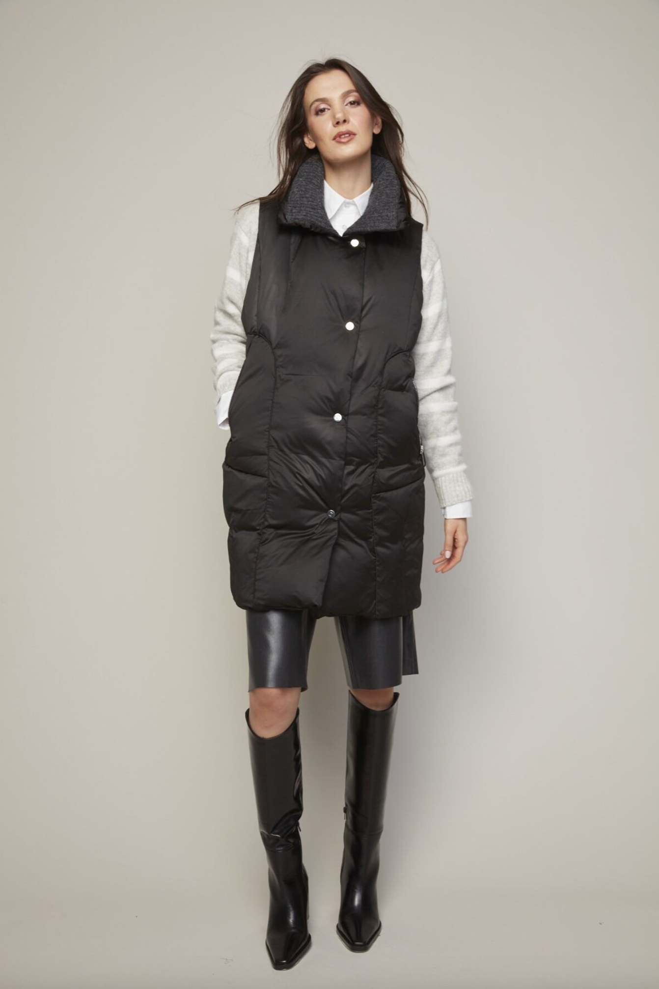Padma Down Vest in Black