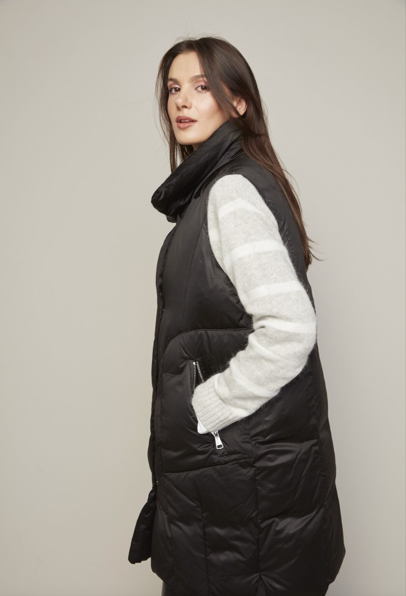 Padma Down Vest in Black
