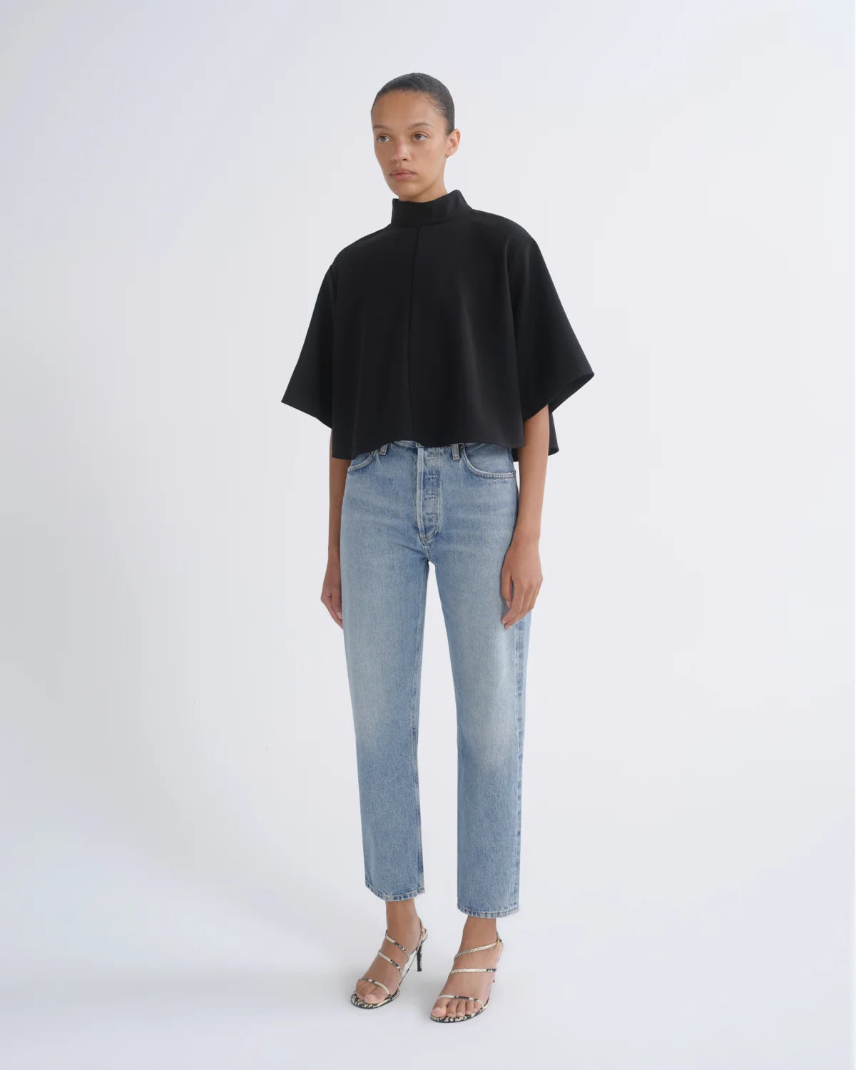 90's Pinch Waist Crop in Stage