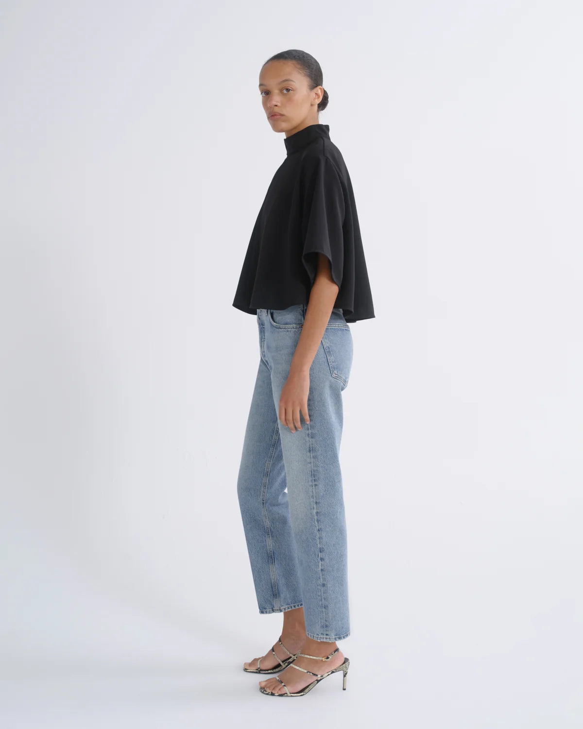 90's Pinch Waist Crop in Stage