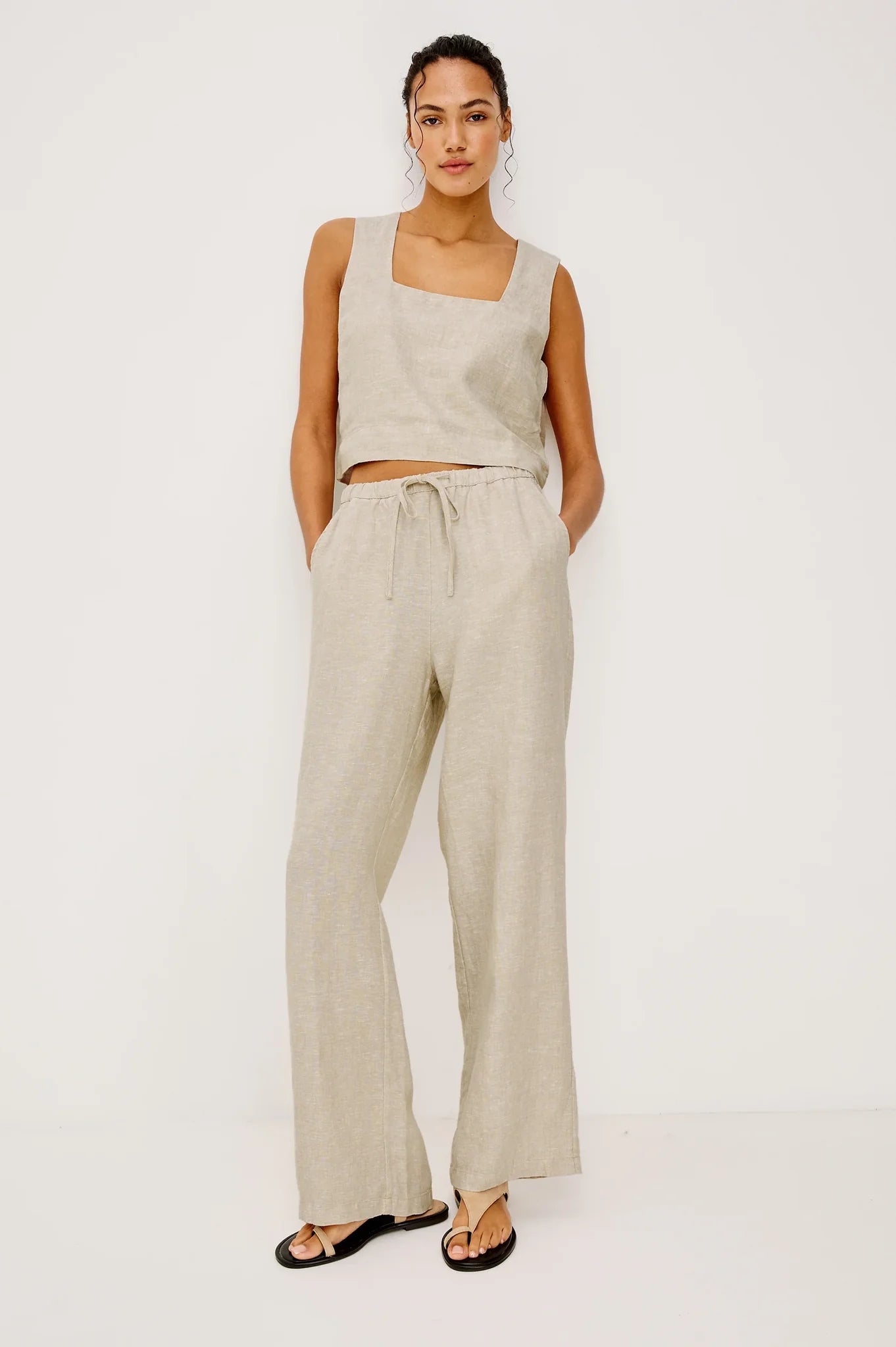 Akira Top in Heathered Flax