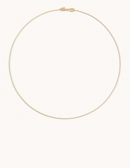 1MM Diamond Cut Gold Ball Chain Necklace | 16" - 16"
