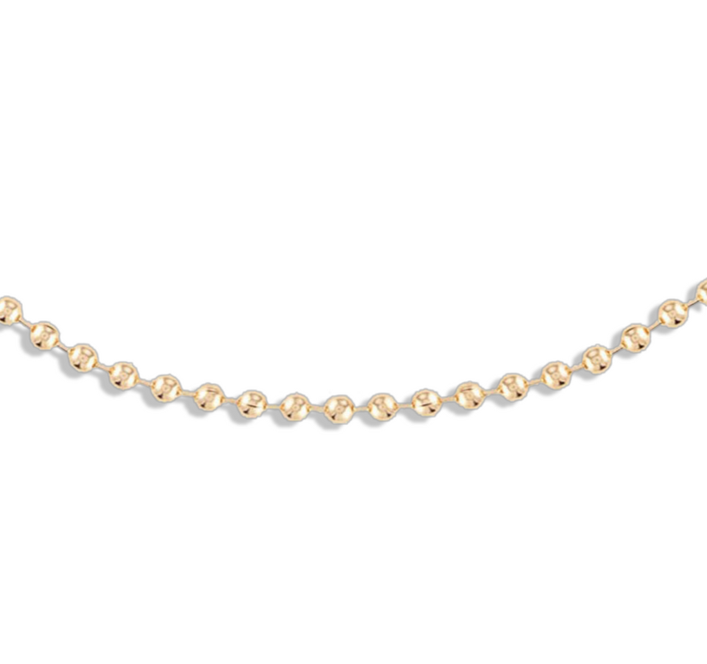 3MM Gold Ball Chain Necklace |18"