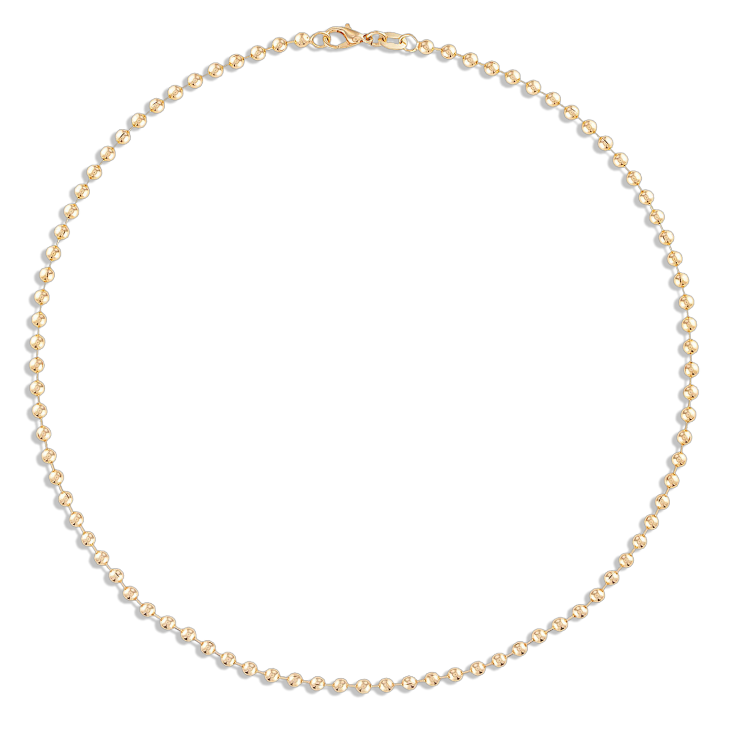 3MM Gold Ball Chain Necklace |18"