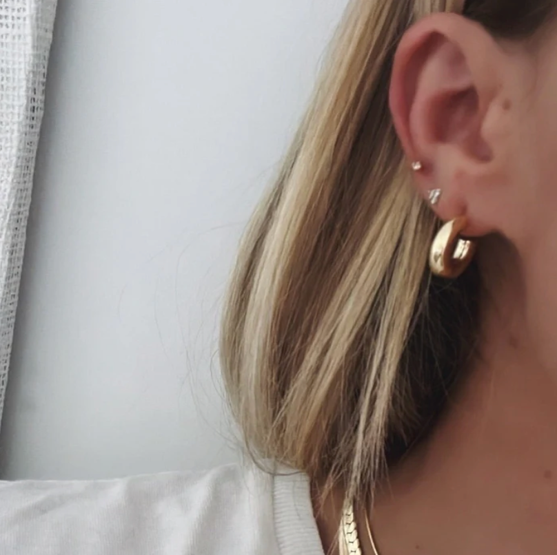 All the Time Hoop in Gold