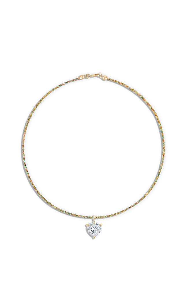 Believe & Love Necklace White in Gold | 16"
