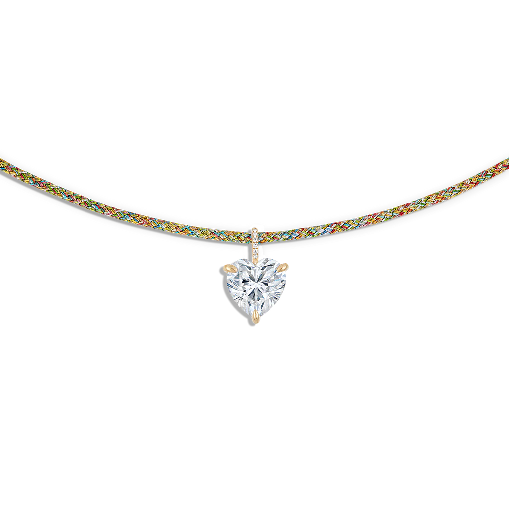 Believe & Love Necklace White in Gold | 16"