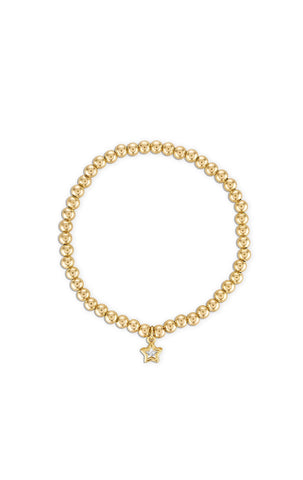 Bezel Star Bracelet in Gold | 6.5"