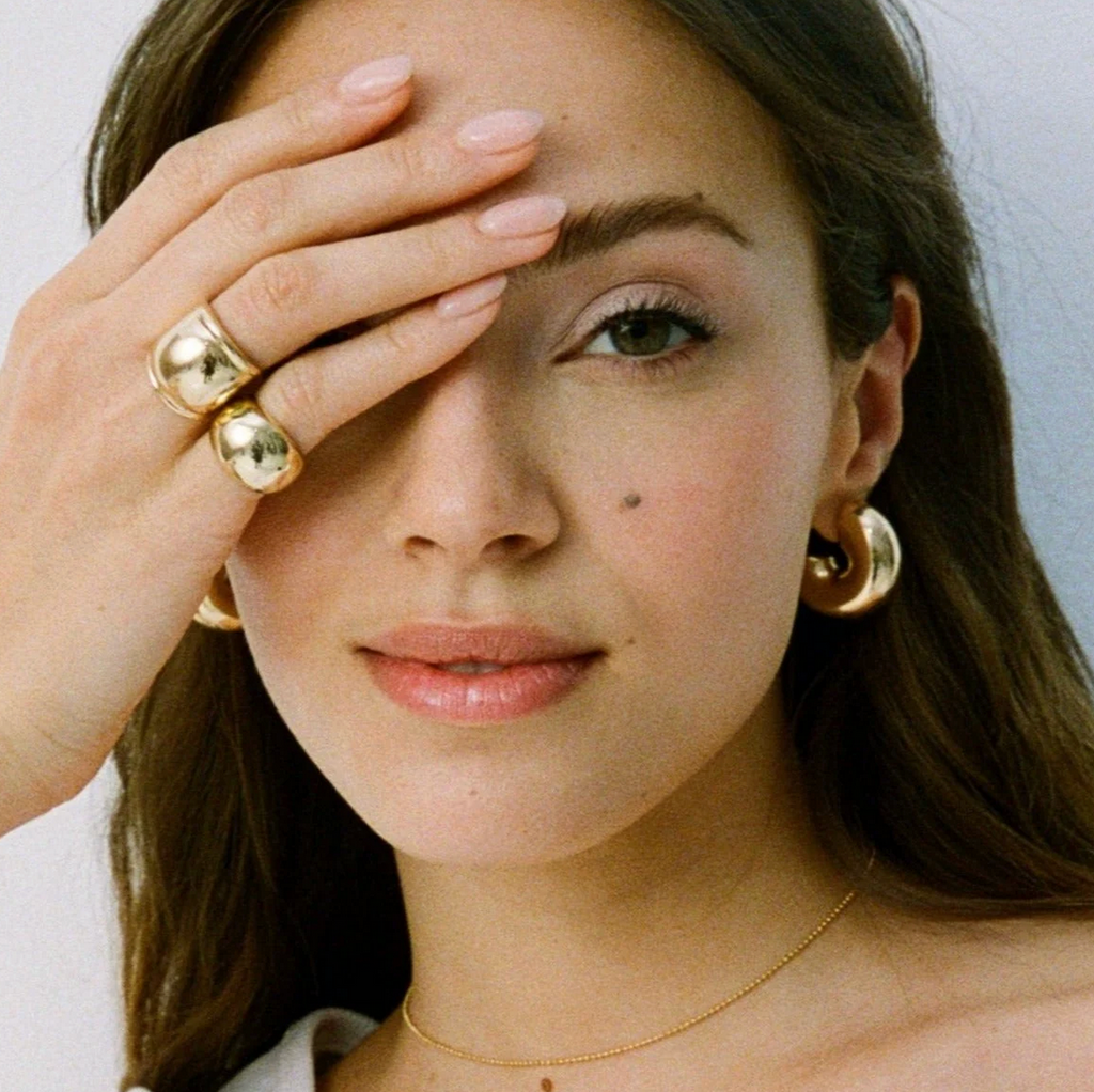 Chubby Hoops in Gold