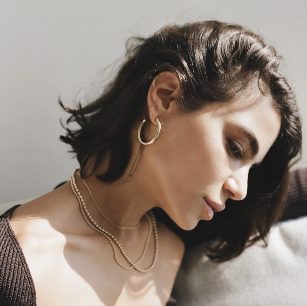 Everynight Hoop Earrings in Gold