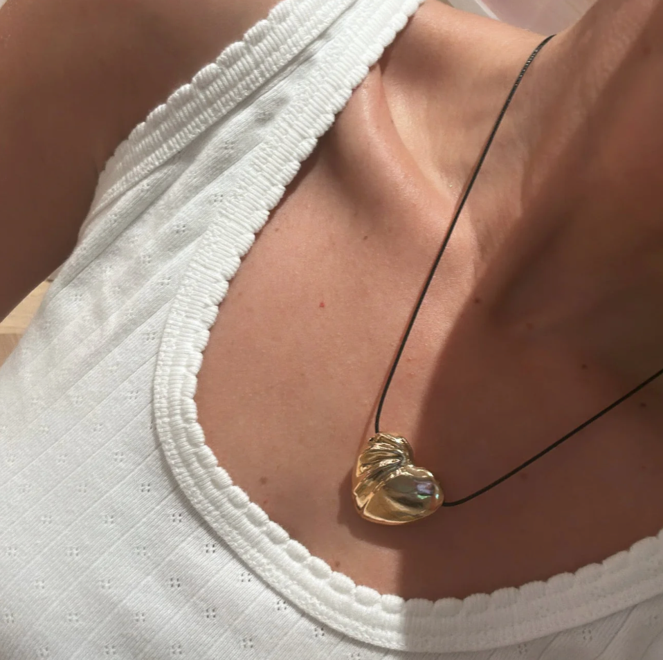 Melted Heart Necklace | 16-18"