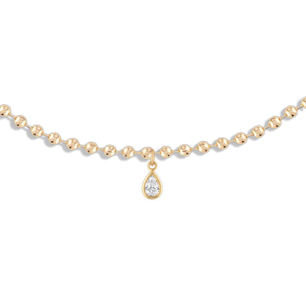 Mini Drop Necklace in Gold | 16"