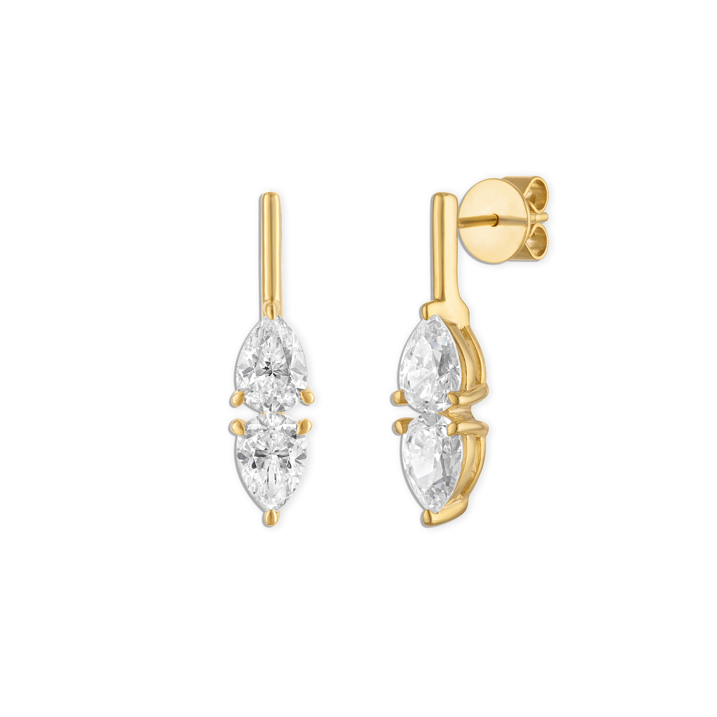 Mini Linea Raine Earrings in Gold