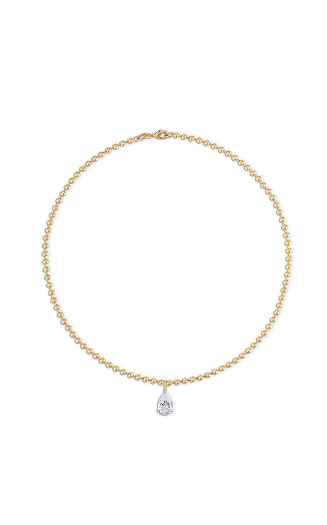 Power Necklace White in Gold | 18"