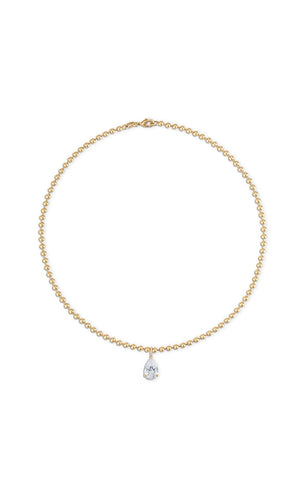 Power Necklace White in Gold | 18"
