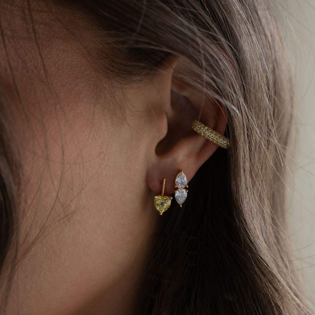 Reflection Earrings in Gold