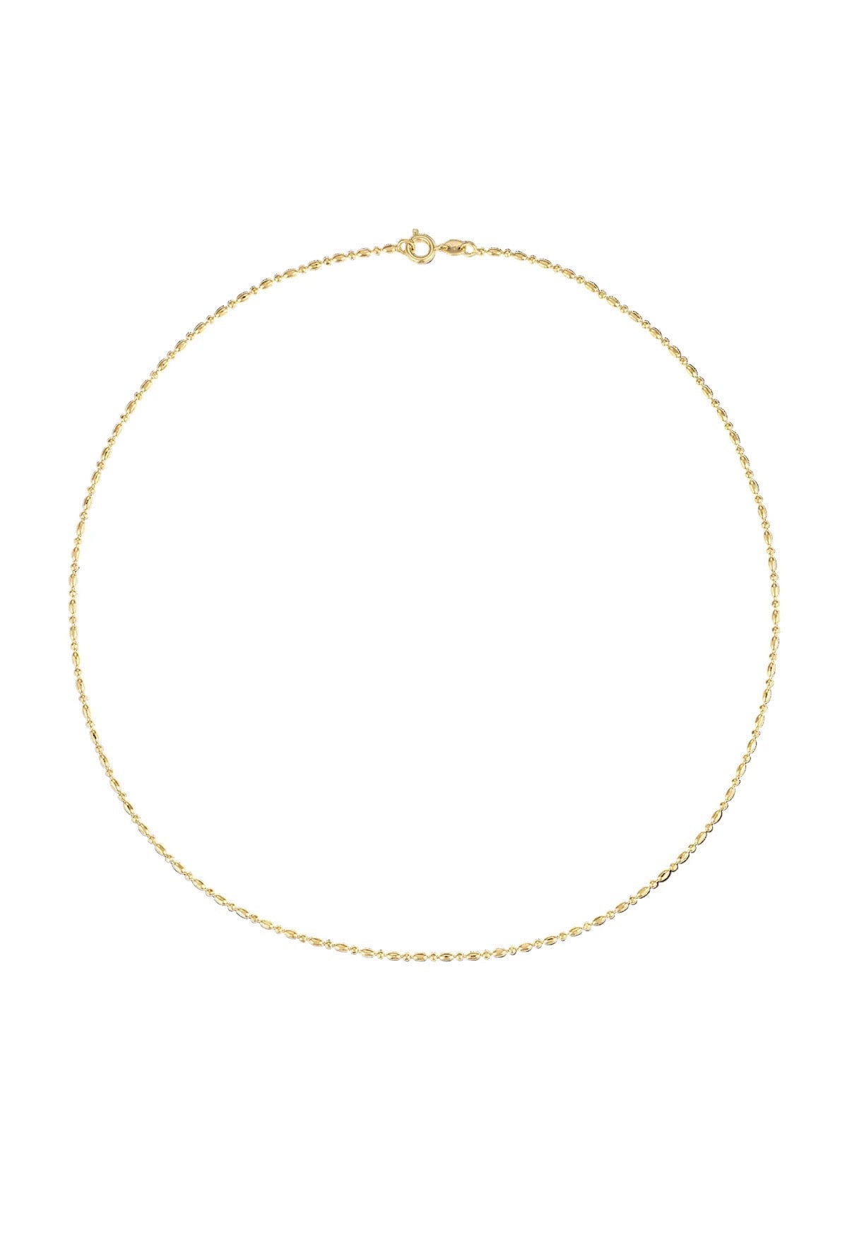 Gold Bar & Ball Chain Necklace | 17.5"