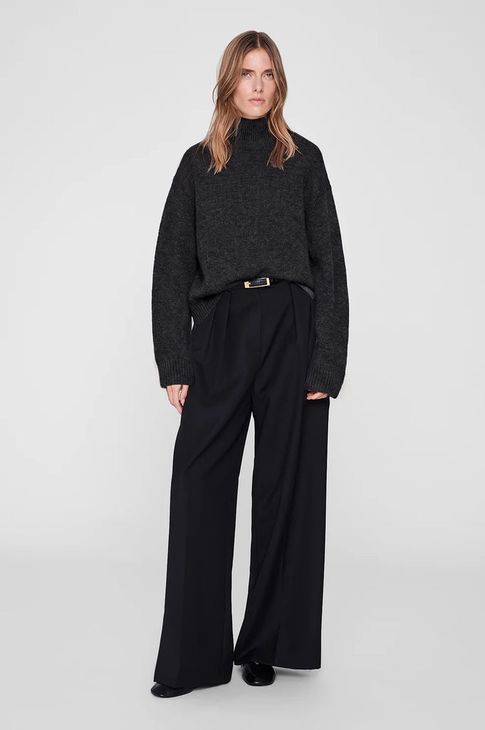 Alma Turtleneck Sweater in Charcoal