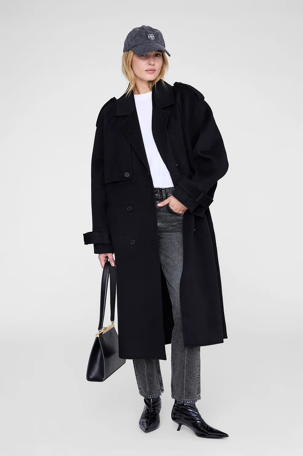 Jeremy Baseball Cap in Washed Smoke Grey