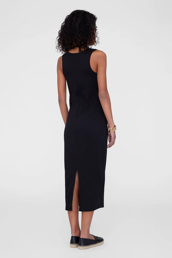 Alessia Tank Midi Dress in Black