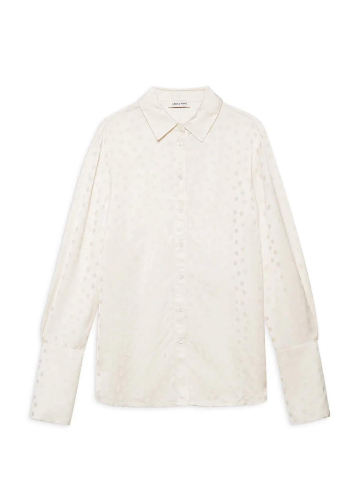 Amanda Shirt in Ivory Dot Jacquard