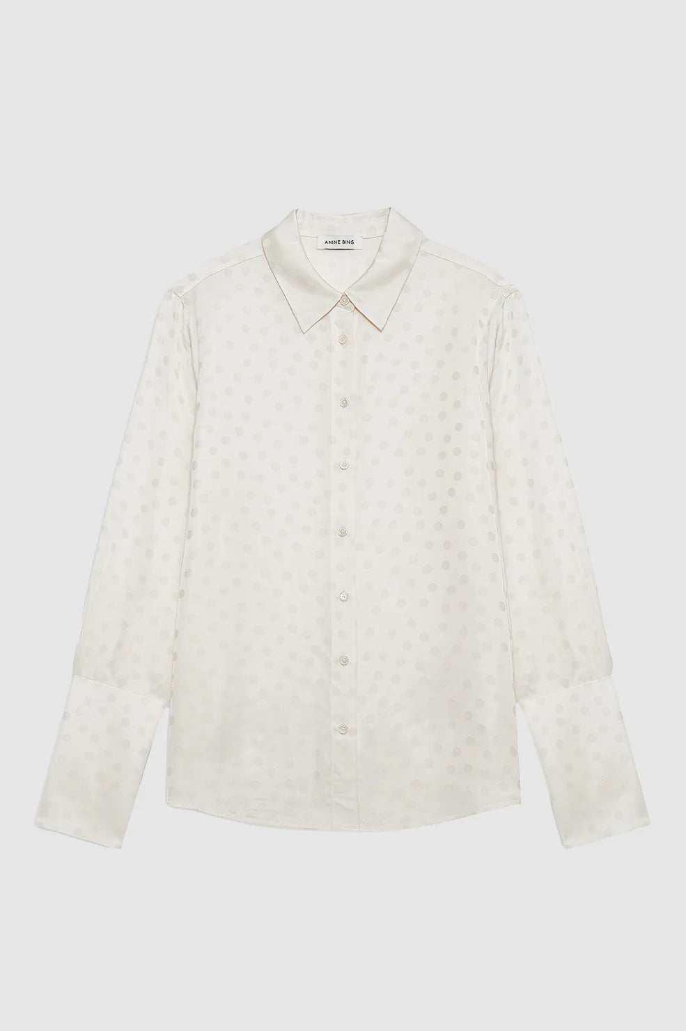 Amanda Shirt in Ivory Dot Jacquard