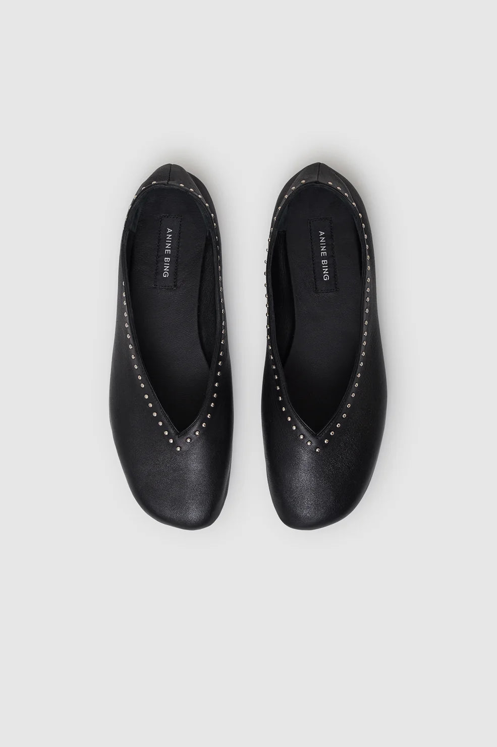 Ana Flats Studs in Black