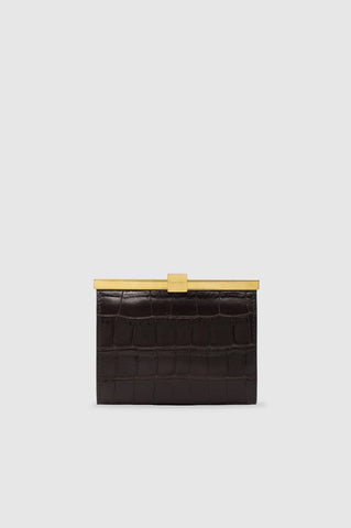 Anine Wallet Embossed in Dark Brown