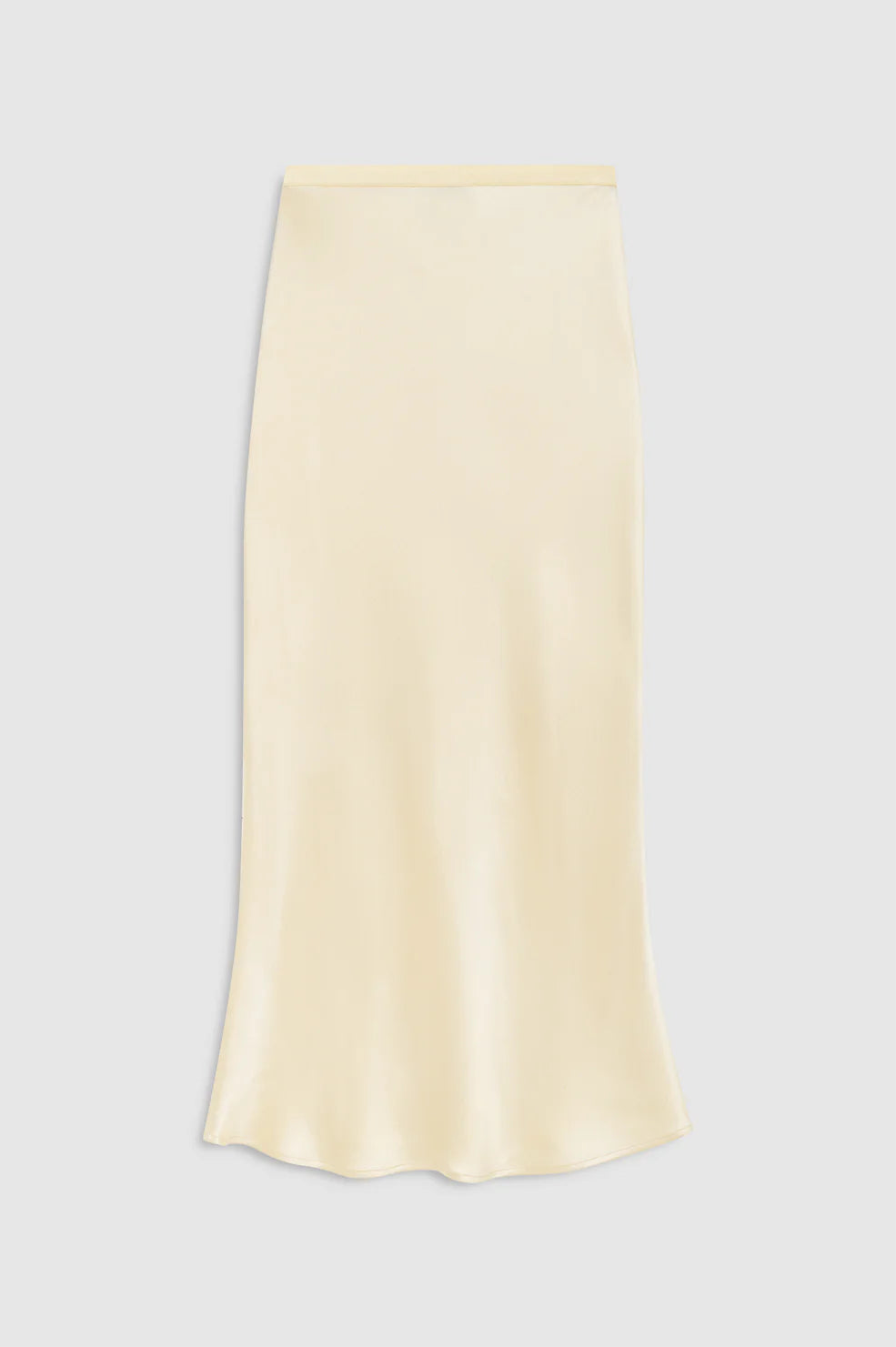 Bar Silk Skirt in Butter Yellow