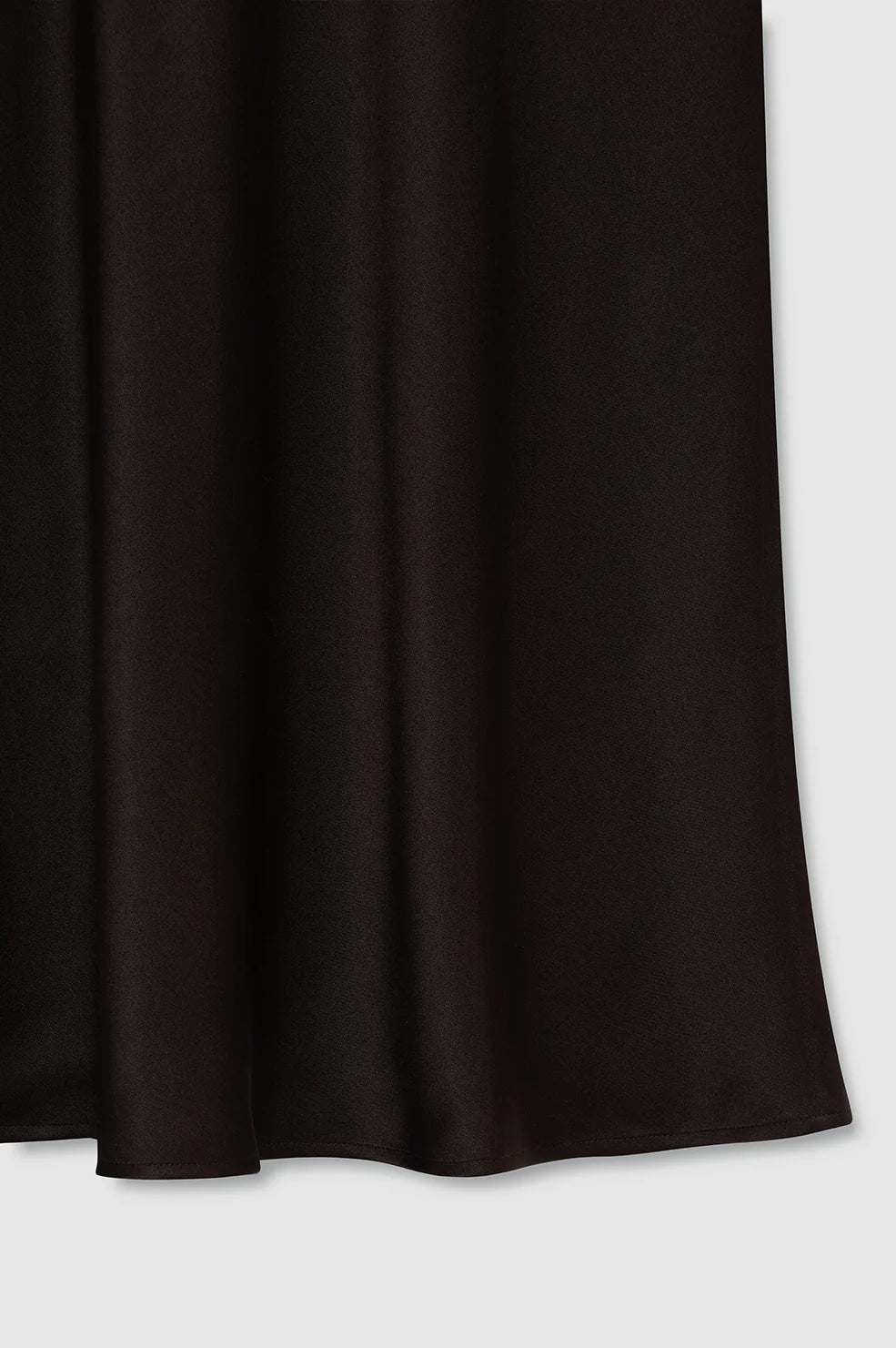 Bar Silk Skirt in Deep Brown