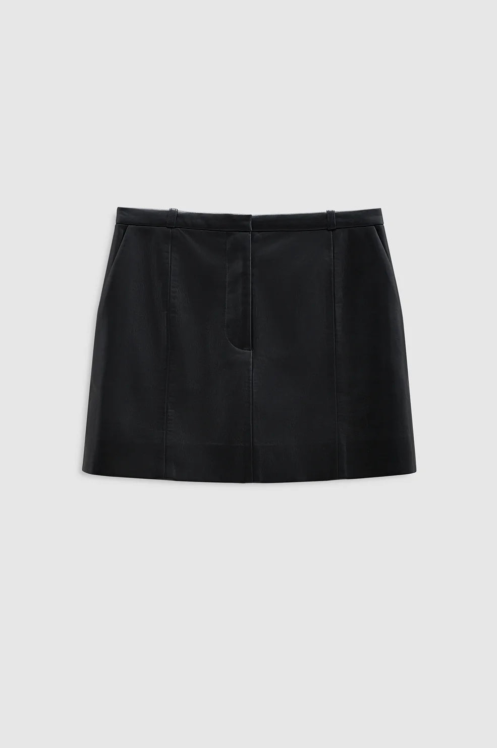 Benedict Mini Skirt in Black Recycled Leather