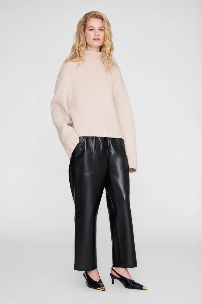 Billy Pant in Black Recycled Leather