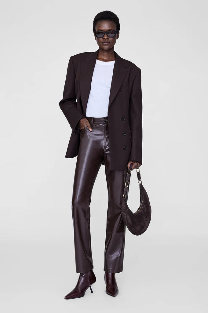 Bruno Pant in Deep Brown Recycled Leather