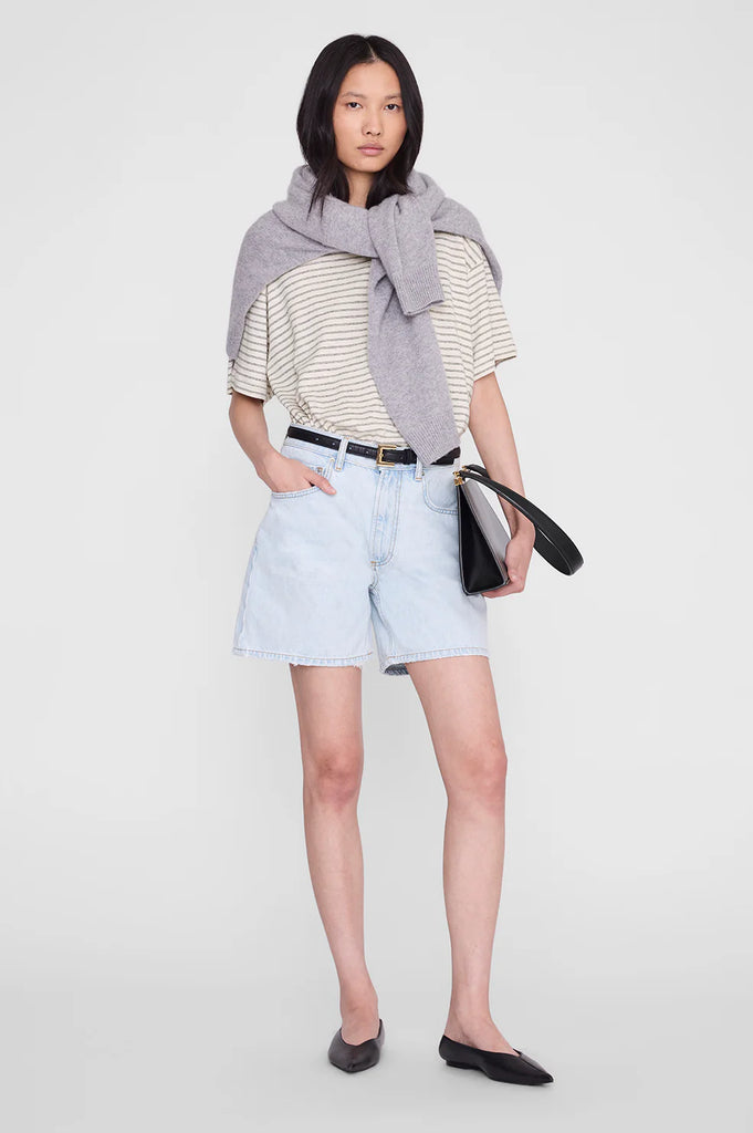 Cade Tee in Black Stripe