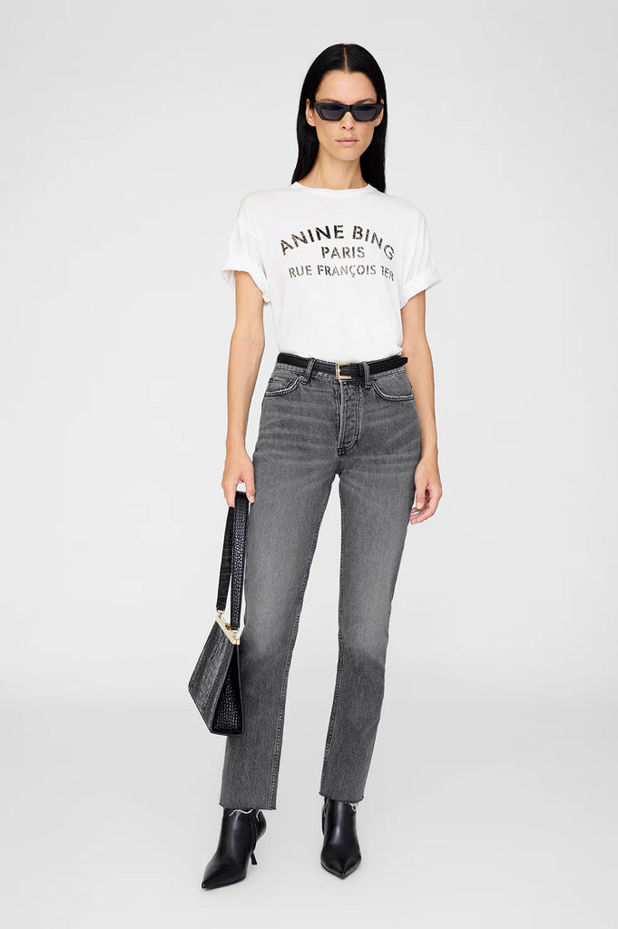 Cohen Tee Paris Stencil in Ivory