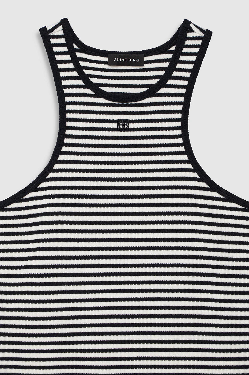 Cole Dress in White and Black Mini Stripe