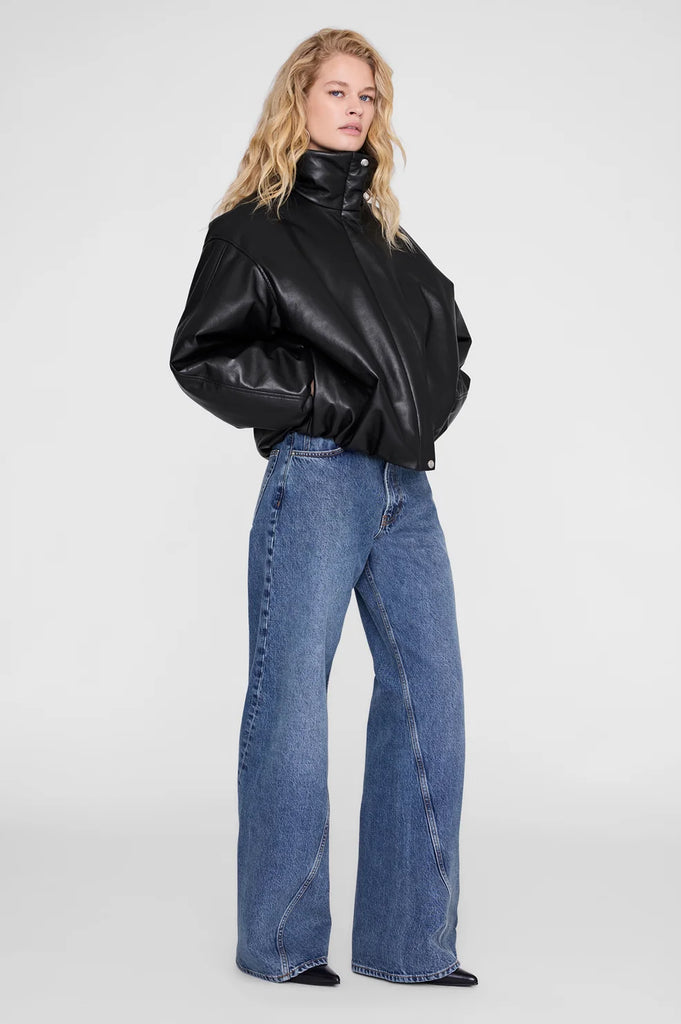 Cyrus Jacket in Black Recycled Leather