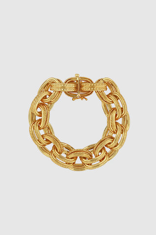 Double Link Chain Bracelet in Gold