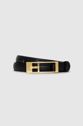 Elly Belt Smooth Leather in Black