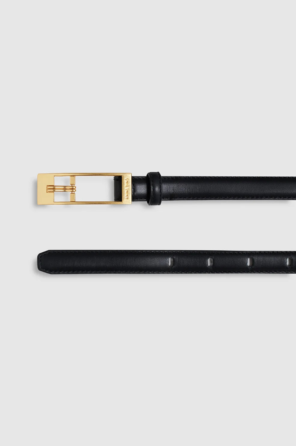 Elly Belt Smooth Leather in Black