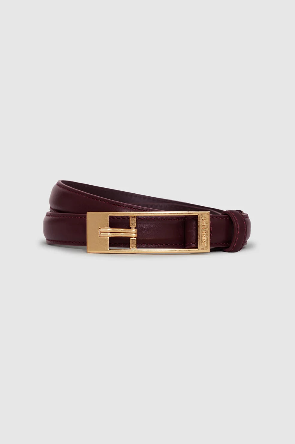 Elly Belt Smooth Leather in Fig