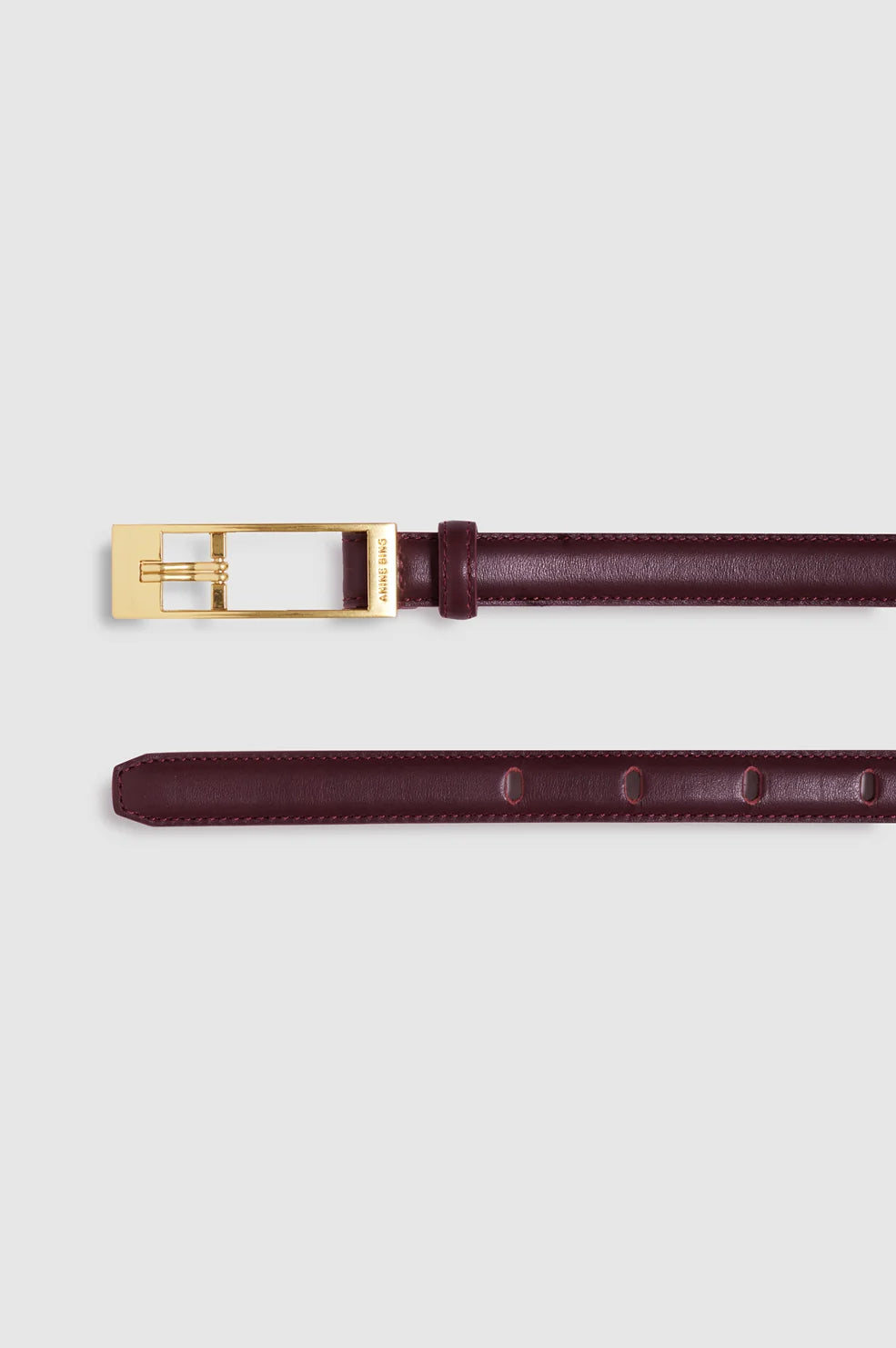 Elly Belt Smooth Leather in Fig
