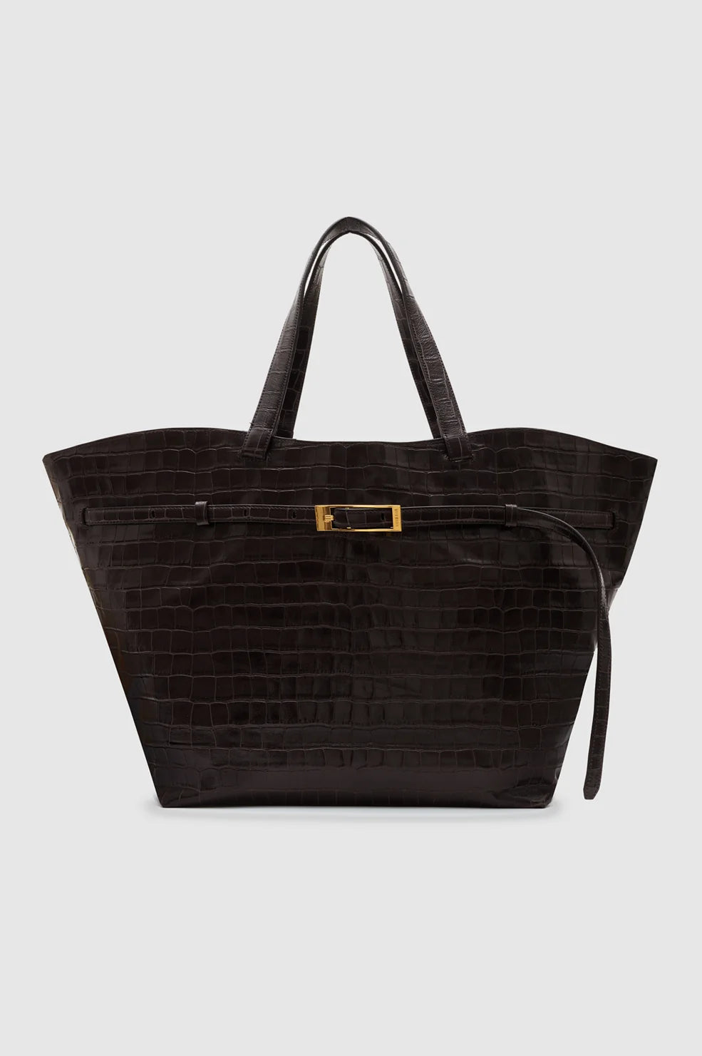 Elly Tote Embossed in Dark Brown