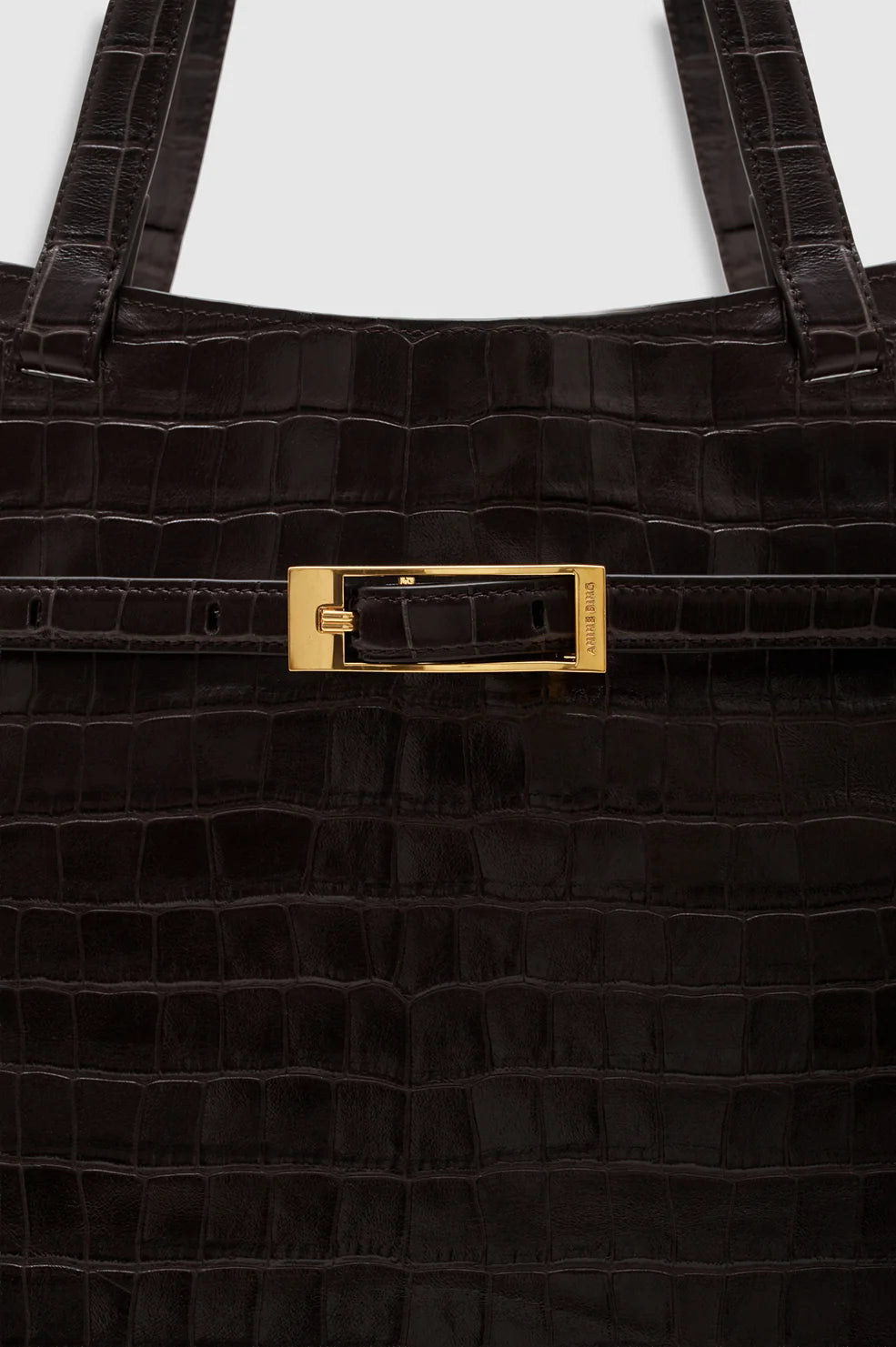 Elly Tote Embossed in Dark Brown